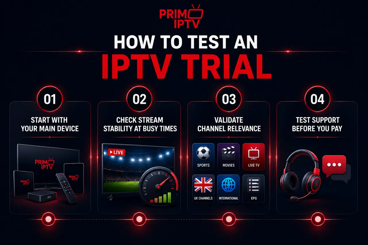 How to test an IPTV trial step by step