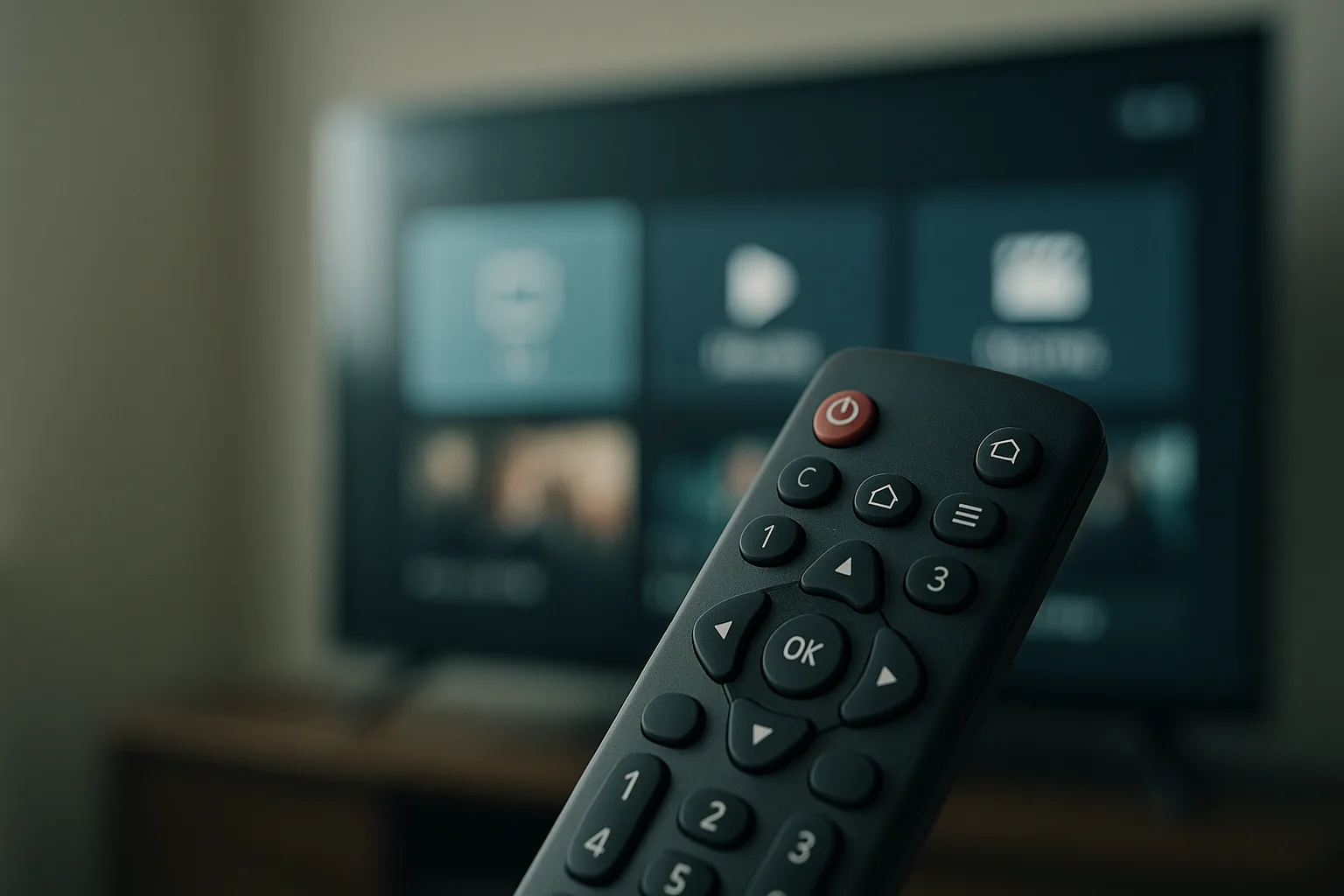 TV remote and IPTV app on smart TV